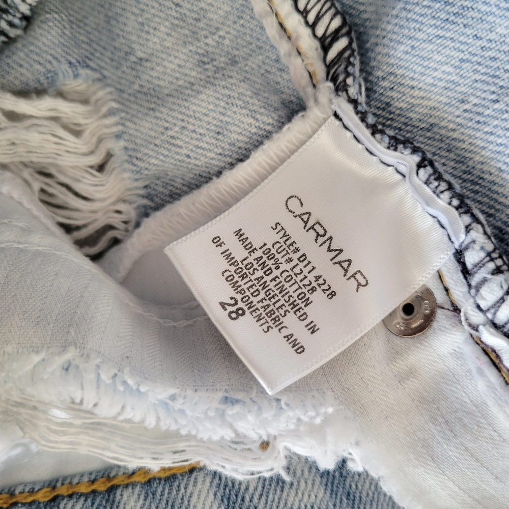 Carmar Cutout Pocket Distressed Denim Shorts - Picture 7 of 7